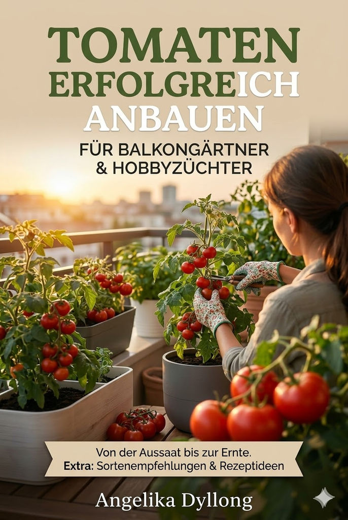 Buchcover Titel "Tomaten erfolgreiche anbauen
Untertitel "Für Balkongärtner & Hobbyzüchter"