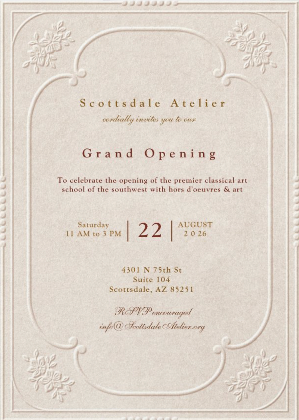 Grand Opening Scottsdale Atelier School