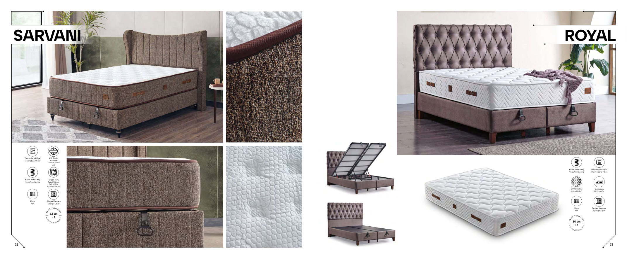 Original BMR bedroom catalogue page 11, showing Sarvani & Royal