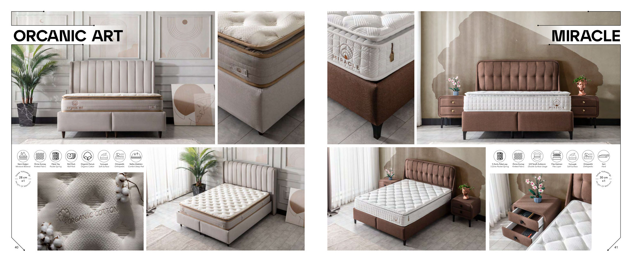 Original BMR bedroom catalogue page 5, showing Orcanic Art & Miracle