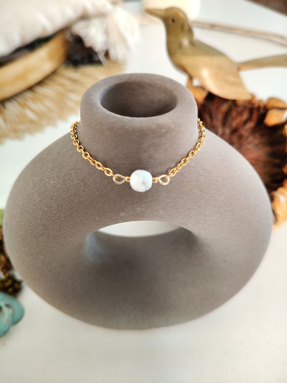 Miniature : Bracelet Pépite Howlite