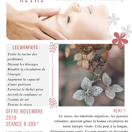 Offre en novembre "Soin REIKI"