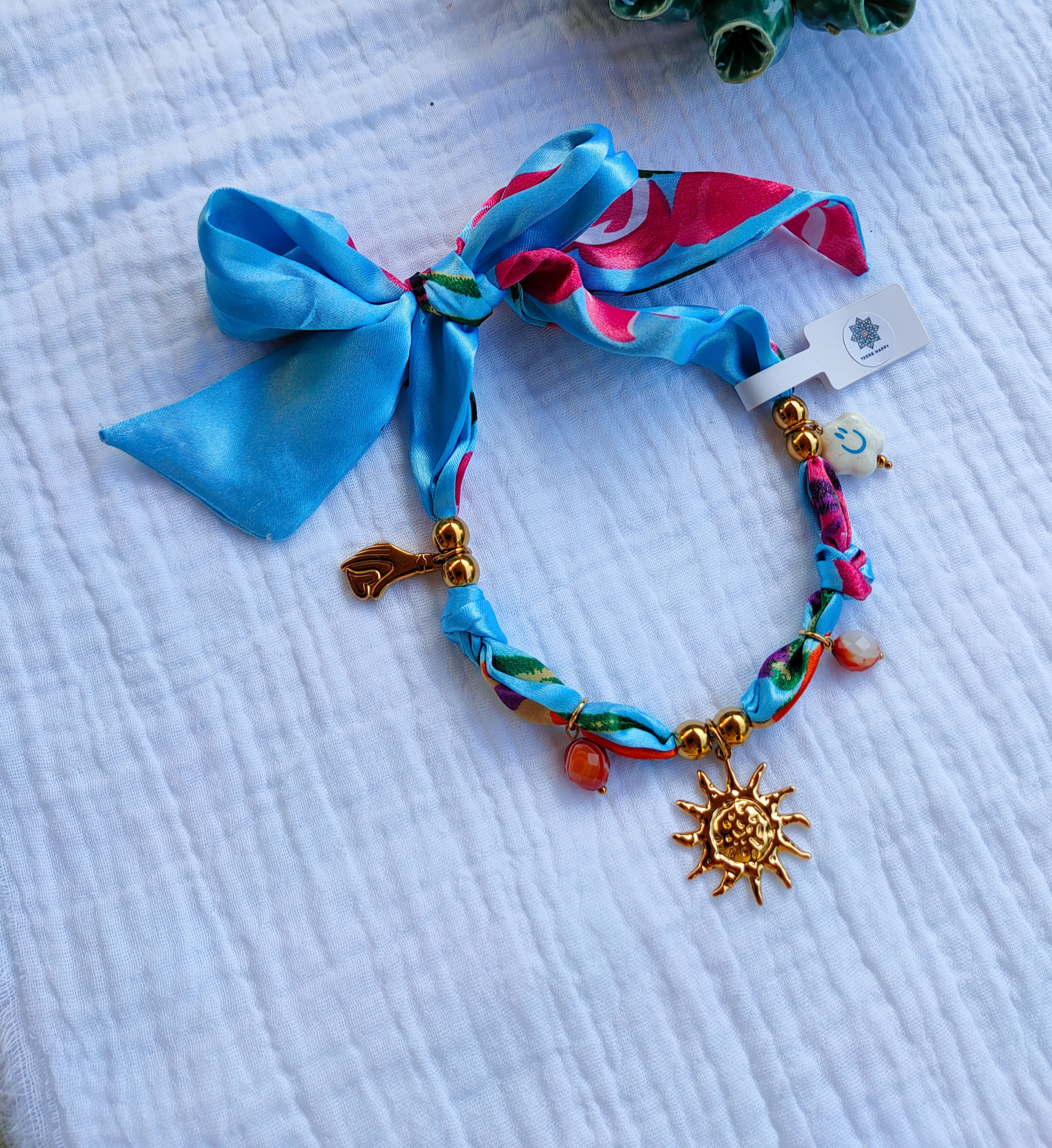 Collier Foulard Agate rouge