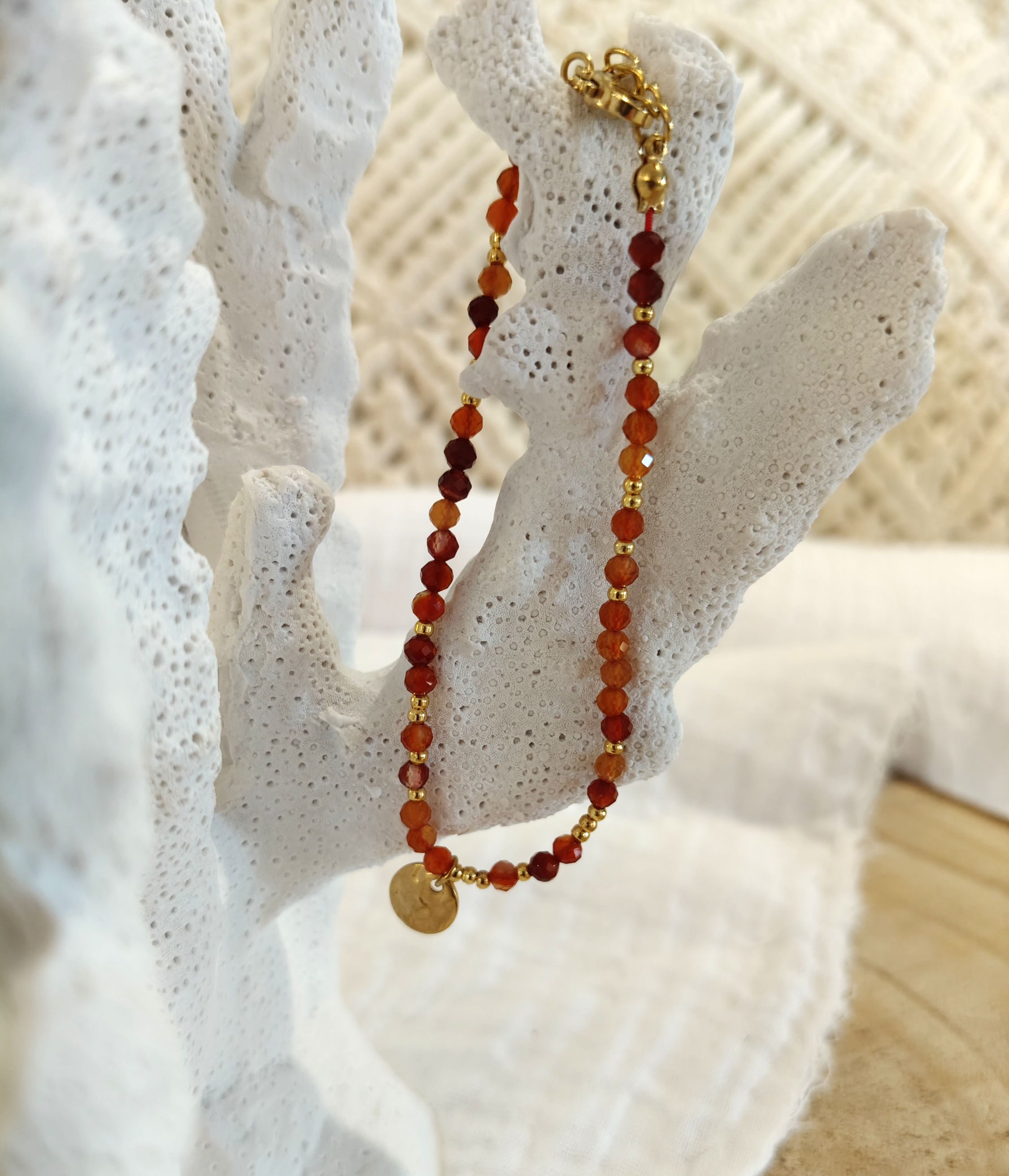 Bracelet Céleste Agate rouge