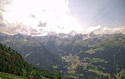 Looking down at the Valley