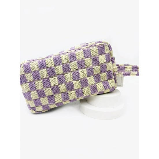 Thumbnail: Checker Cosmetic Bag with Handle