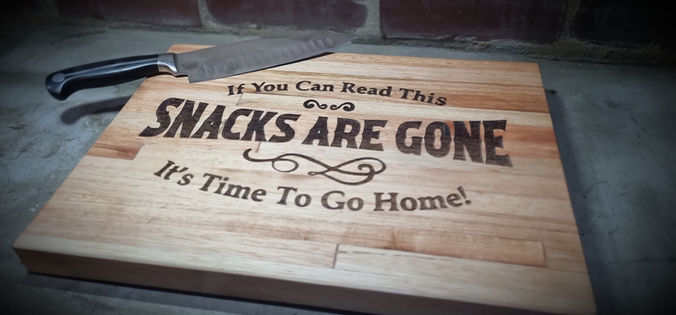 Grey to Gold Snacks are Gone Chopping Board