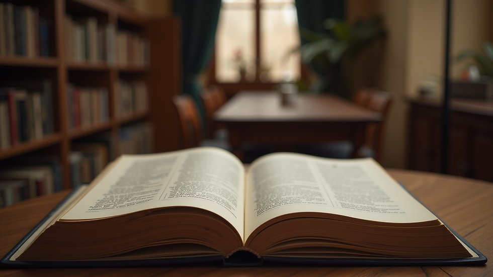 Eye-level view of a cozy reading nook with financial books