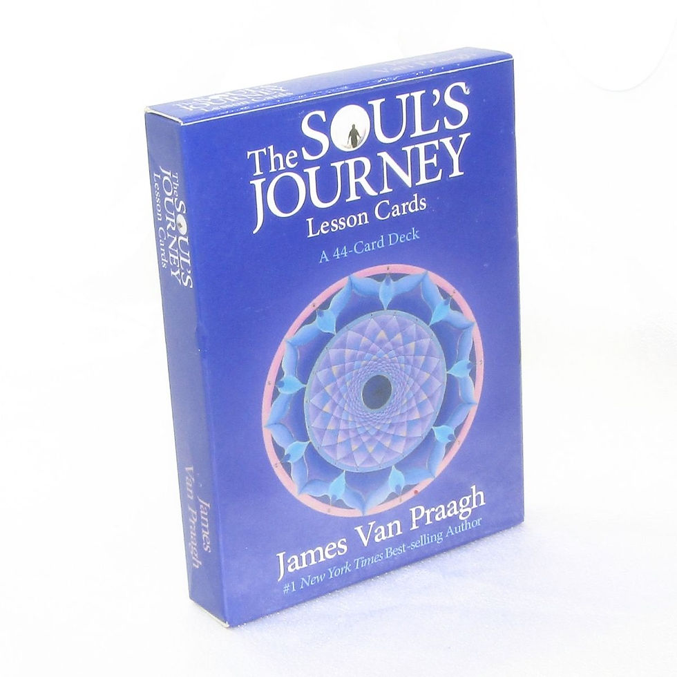 Thumbnail: Back of The Soul's Journey Oracle box with a description of the deck and its powerful messages.