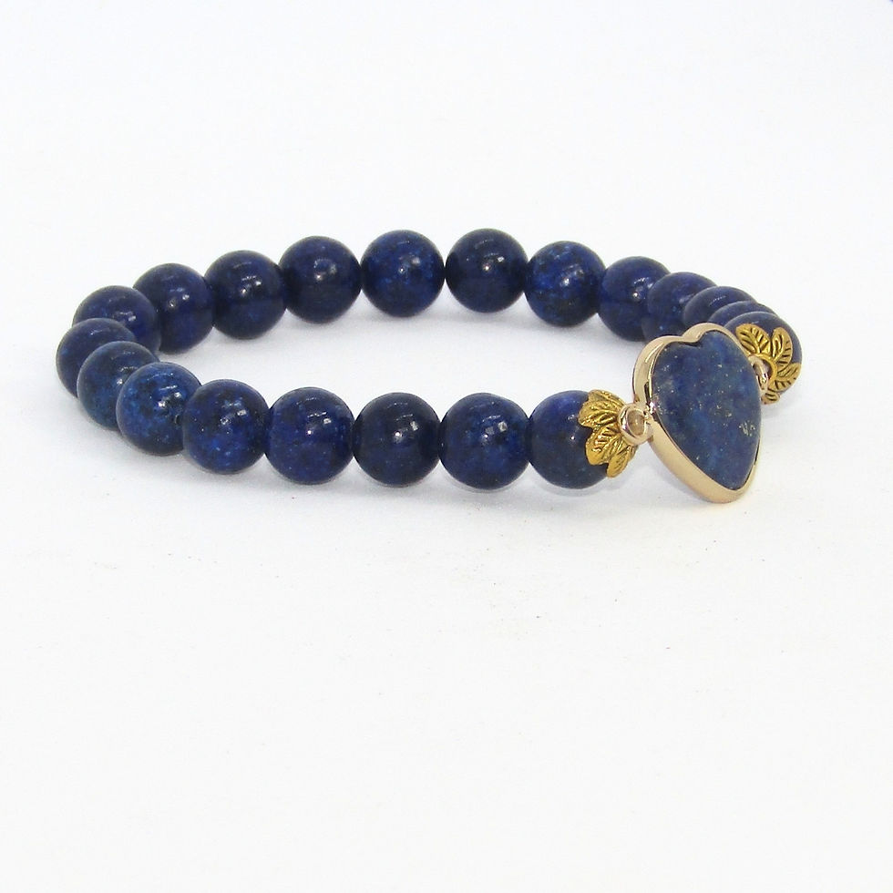 Thumbnail: Lapis lazuli crystal bead bracelet