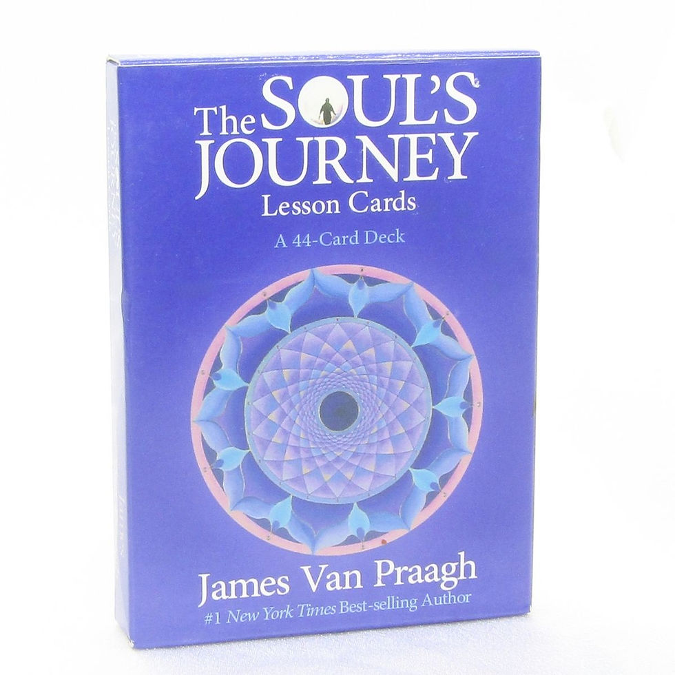 Side view of The Soul's Journey Oracle box, showcasing the intricate details and colors of the design.