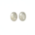 Clear Quartz clip on earrings for women with polished oval crystals, non-pinch design.