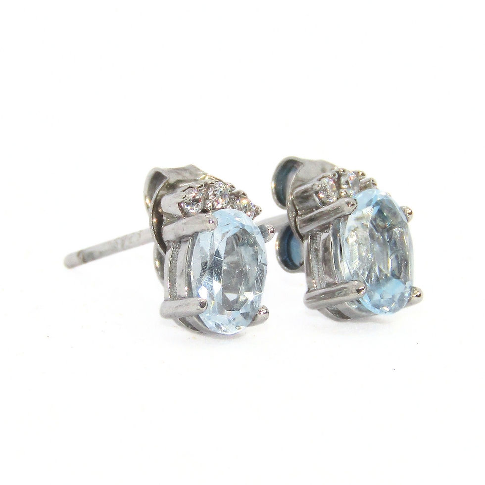 Thumbnail: Blue topaz jewellery earrings on neutral background