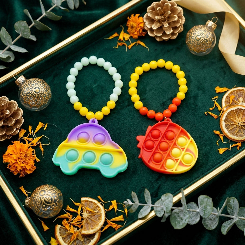 Kids Rakhi with Pop-it Toy and Bracelet