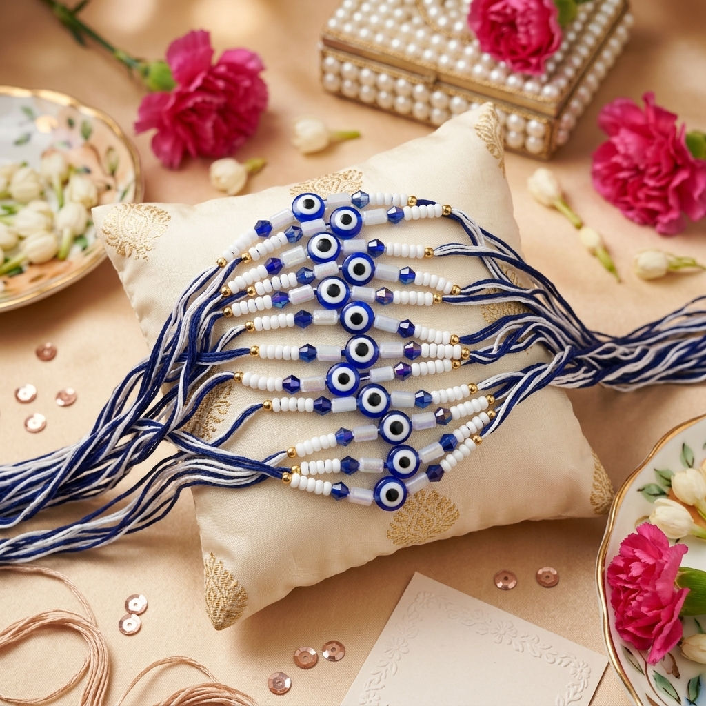 Evil Eye Feng Shui Thread Rakhi for Bhaiya