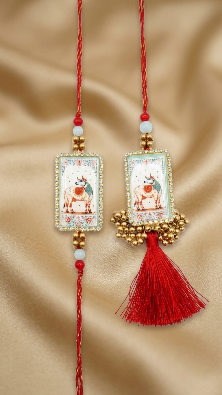 Classic Bhaiya Bhabhi Rakhi Set for Gifting