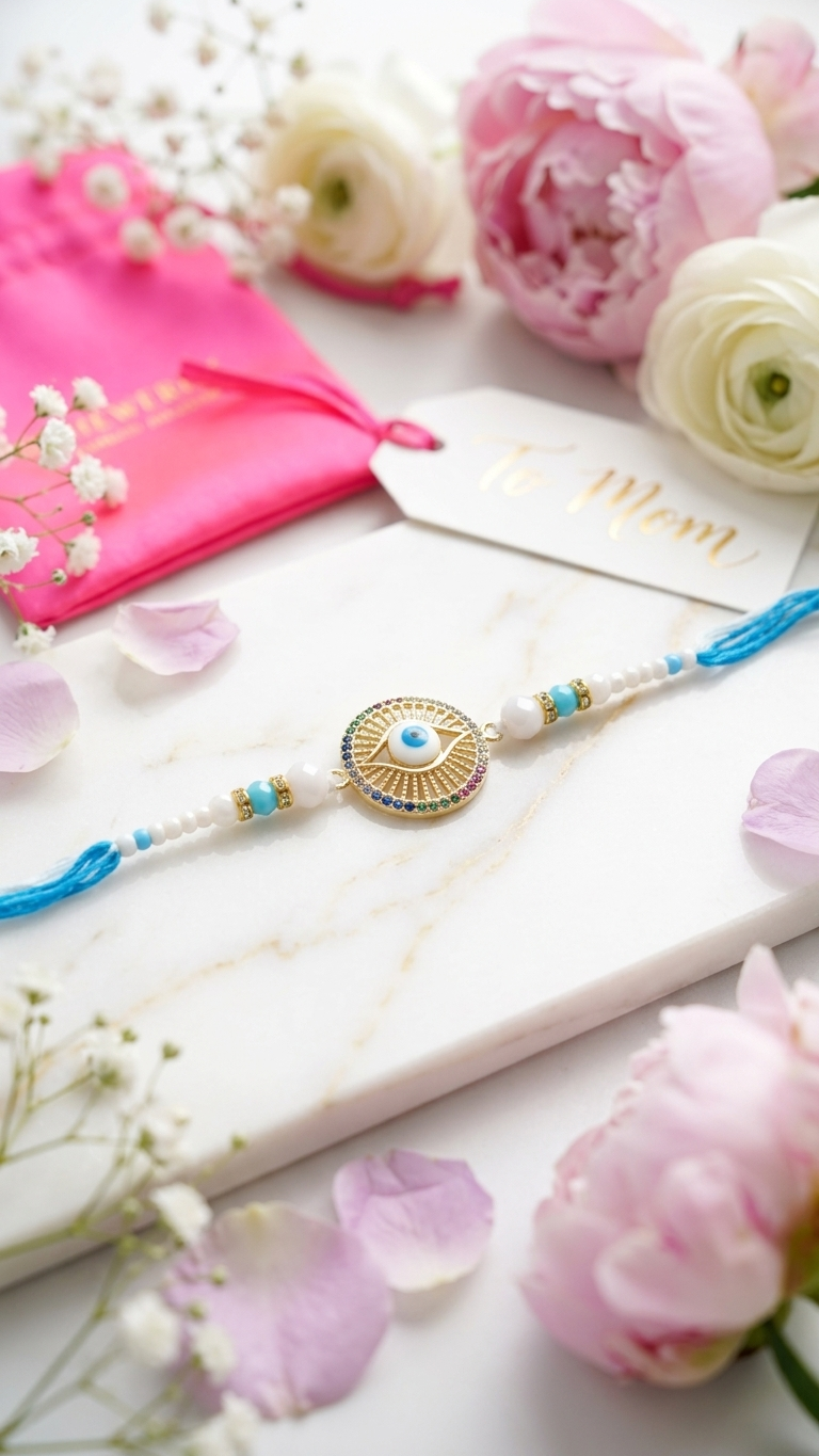 American Diamond Feng Shui Rakhi for Brother