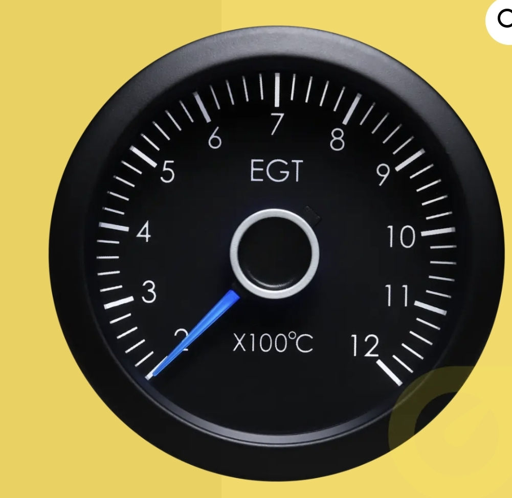 VW Series 52mm - Exhaust Gas Temp Gauge With Sensor (°C/°F) / Blue Needle