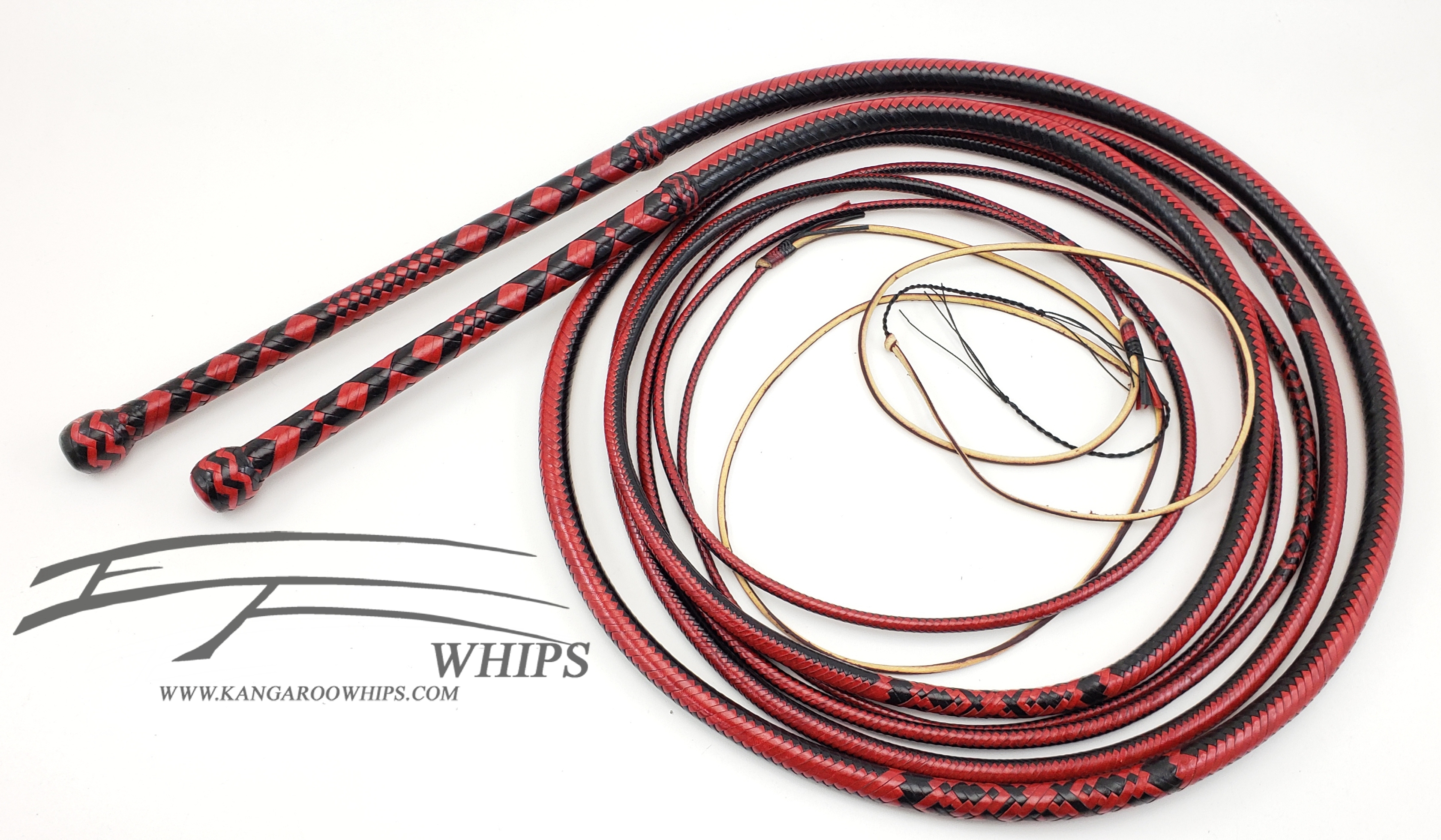 EF Whips Hand Crafted Australian Style Kangaroo Hide Bullwhips EF Whips Hand Crafted Australian Style Kangaroo Hide Bullwhips