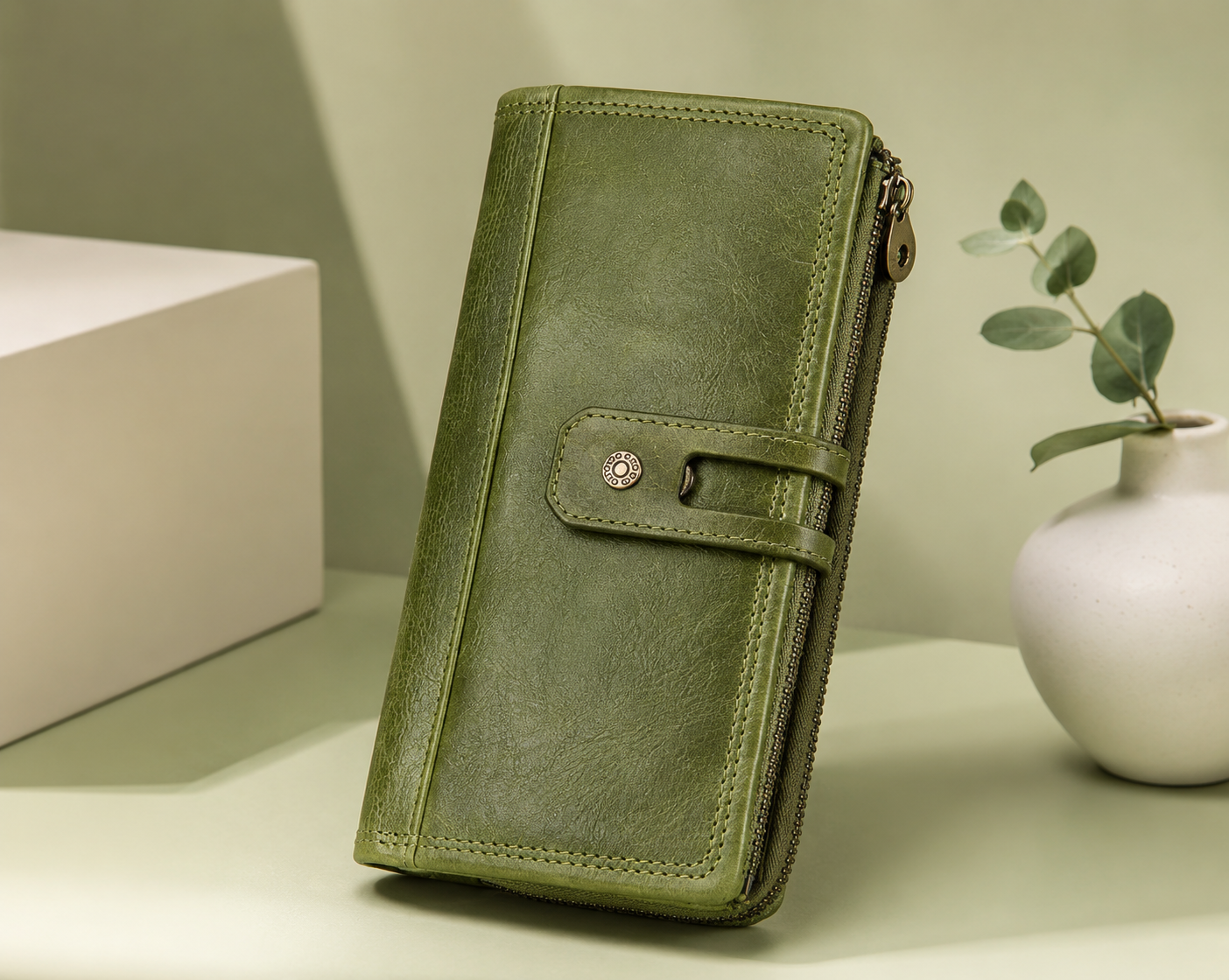 **Triple Luxe Wallet – Women's Genuine Leather Tri-Fold Wallet**