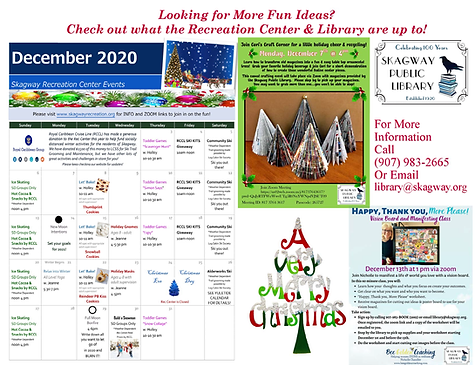 December 2020 Holiday Activity Calendar 
