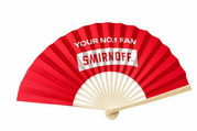 double sided print paper folding hand fan