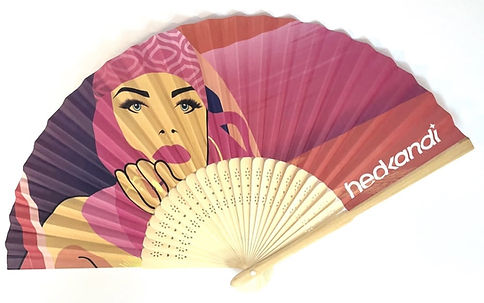 branded bamboo paper hand fan