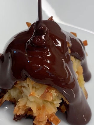 Coconut Macaroons Dipped in Dark Chocolate