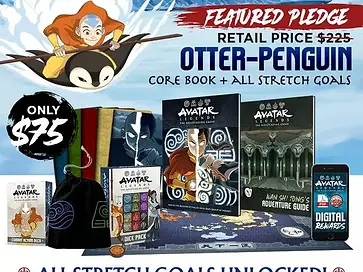 Avatar Legends The Roleplaying Game by Magpie Games - most backed tabletop RPG on Kickstarter