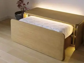 ROLL foldable bed cabinet transforming into full mattress