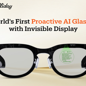 Halliday AI Glasses with invisible display