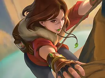 Altered TCG Bravos Climb artwork - fantasy card game character illustration