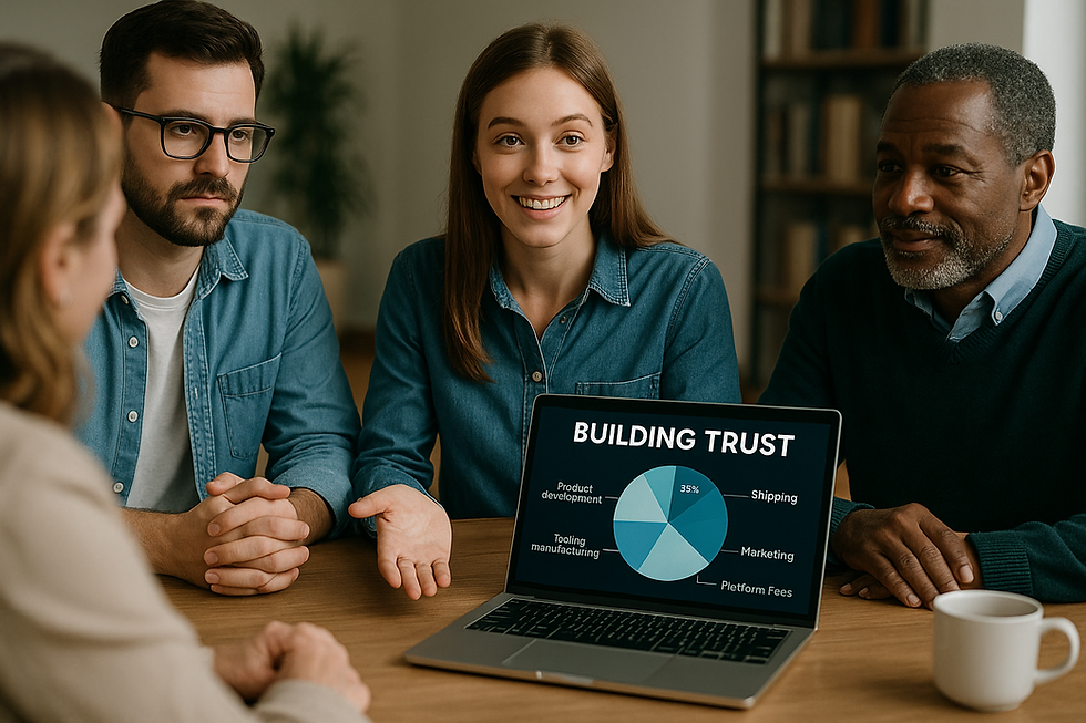 Crowdfunding trust through updates and transparency