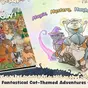 MEOW Cat Adventures on Kickstarter — official campaign artwork by Catilus showing cat adventurers in a D&D 5E fantasy setting