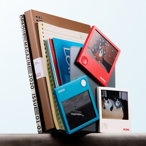 PICPAK mini e-ink album on Kickstarter showing portable photo display