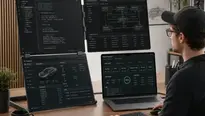 NexFold Fold7 Triple-Screen on Kickstarter: 3 × 16" IPS Monitors in an Inverted-L Layout