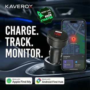 Kaverox Car Charger on Kickstarter - 65W Dual-System Tracking Charger