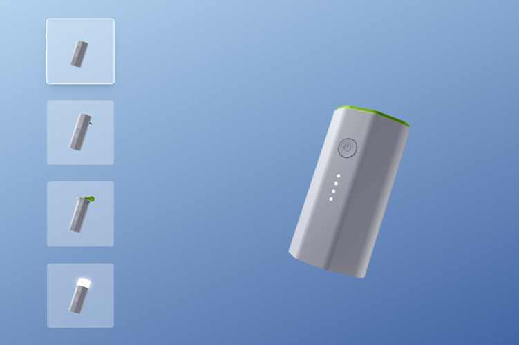 P10 power bank powering modular gadgets via magnetic attachments