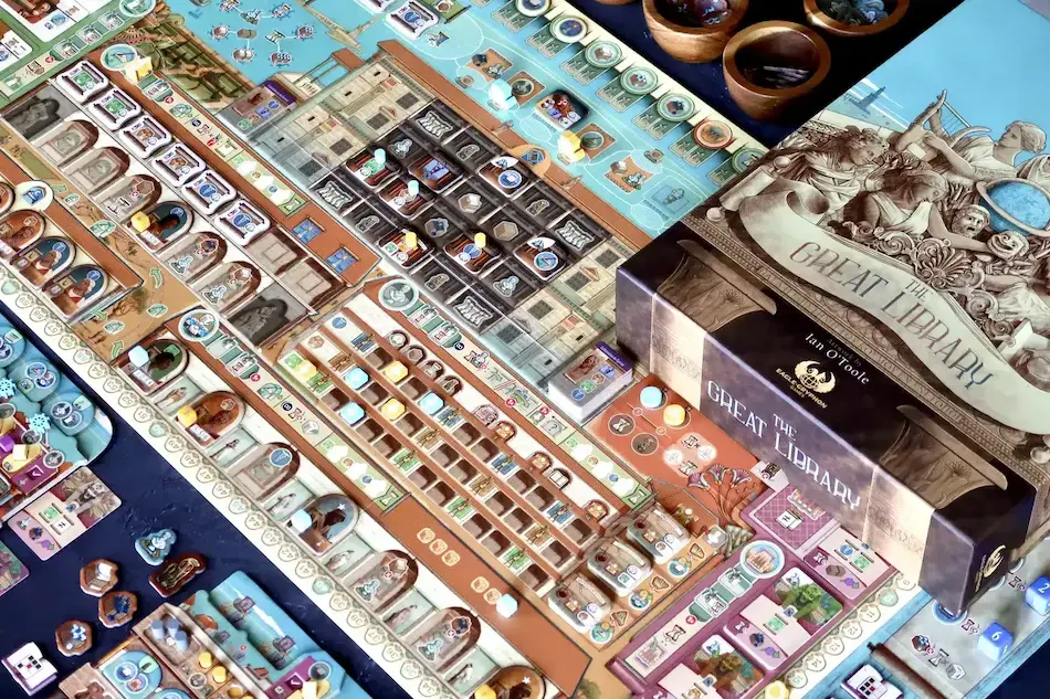 The Great Library Game board design