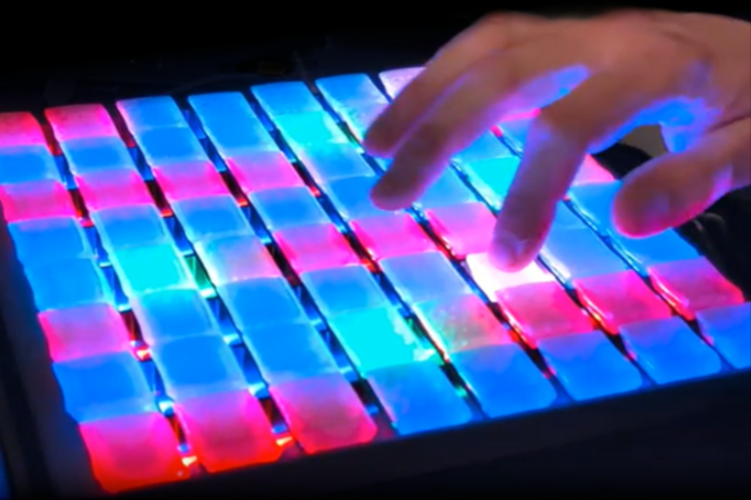 Dog Paw expressive synth with weighted grid keys and onboard sound