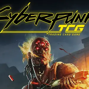 Cyberpunk Trading Card Game Kickstarter cards and Night City artwork