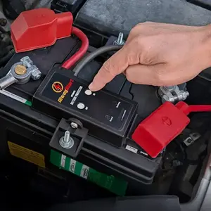 AlwayStart battery protector on Kickstarter connected to a car battery to prevent parasitic drain and unexpected dead batteries