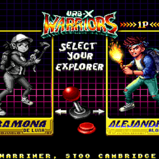 UrbX Warriors retro pixel-art game with exploration, puzzles, and collector rewards