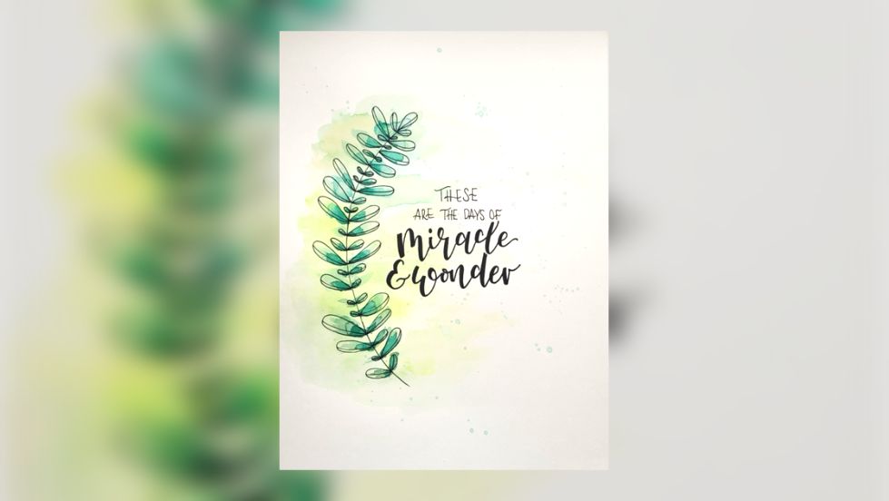 Pflanzen Aquarell Handlettering Jenny Jane Art