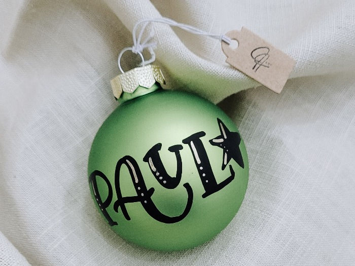 Miniaturbild: Personalisierte Weihnachtskugel | Christmas | Handlettering