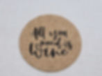 Miniaturbild: Korkuntersetzer mit All you need… (10 cm x 0,2 cm/rund)