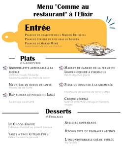 Menu "Comme au restaurant"