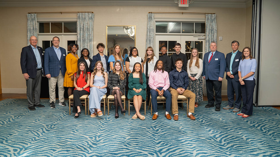 Cutline: Congratulations to the 17 recipients of Savannah River Mission Completion’s 2026 Family Scholarships Program. Front row from left, Sophia Aura, Emorie Baynam, Blair Wood, Elizabeth Brabham, Tristen Jones, Kelby Hinsen. Second row from left, SRMC Executive Vice President & Chief Operations Officer Mike Borders, SRMC President and Program Manager Dr. Thomas Burns, Jr., Tamia Wilson, Reagan Odom, Camp Elvis, Kamryn Simmons, Juliana McFarlin, Elliana Smith, Nate Chiles, John Helmick, and Karisa Weeks, SRMC Executive Vice President & Chief Engineer Cliff Connor, SRMC Senior Vice President & Chief Administrative Officer Bret Evans, and SRMC Chief of Staff Emily Saleeby (Not pictured: Recipients Elizabeth Bauer and Clara Meyer).