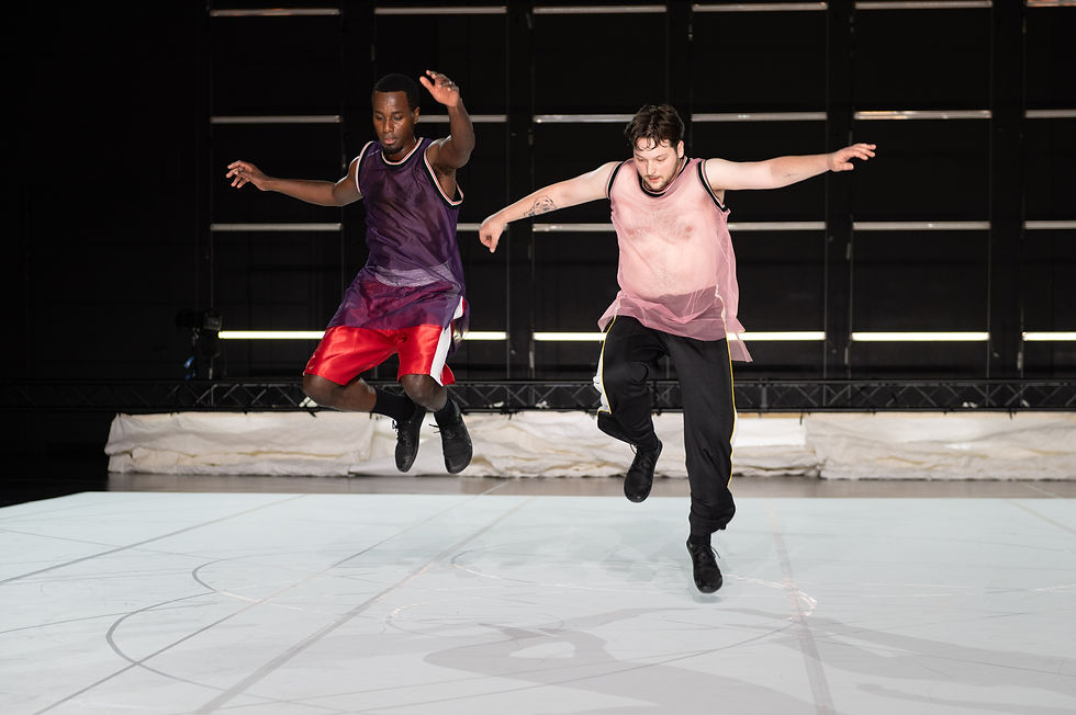 Rosas dancers José Paulo dos Santos, left, and Lav Crnčević. Photo: Anne Van Aerschot