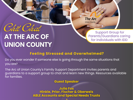 2 Great events for parents at the Arc of Union County 10/08 & 10/28